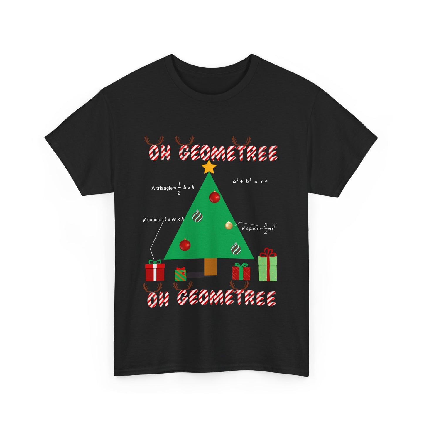 Men's "OH GEOMETREE" Christmas T-shirt – Unisex Design