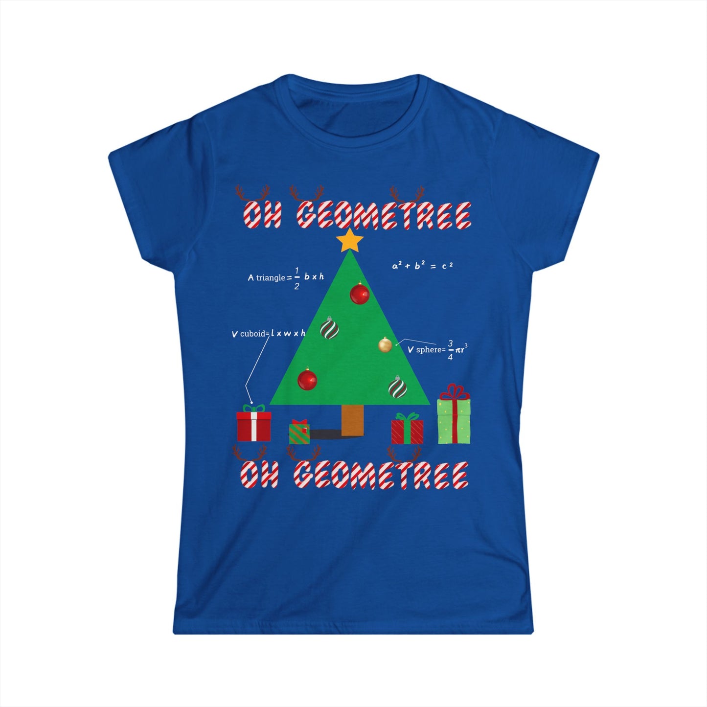 Women's "OH GEOMETREE" Christmas T-Shirt – Fun and Festive Maths Design