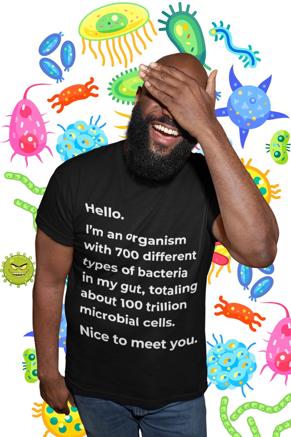 Microbial Universe Men's T-shirt (Unisex): Celebrate the Science Within