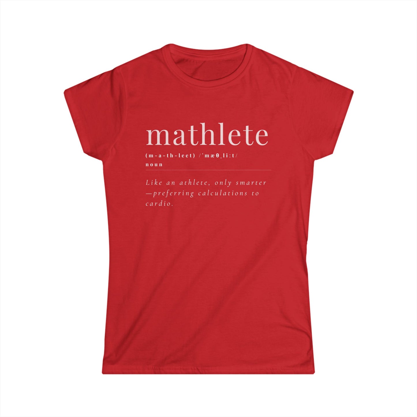 Women's Math-Themed "Mathlete in Style" T-shirt – Clever Math Design