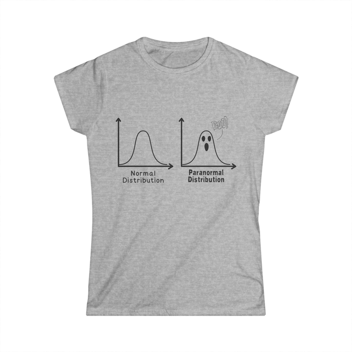 Paranormal Distribution T-Shirt – Women's Fit – Perfect for Math Lovers and Halloween Fans