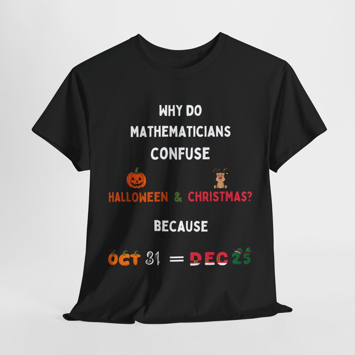 Confused Math Genius T-Shirt – Men’s/Unisex Fit – Perfect for Halloween, Christmas, and Casual Wear