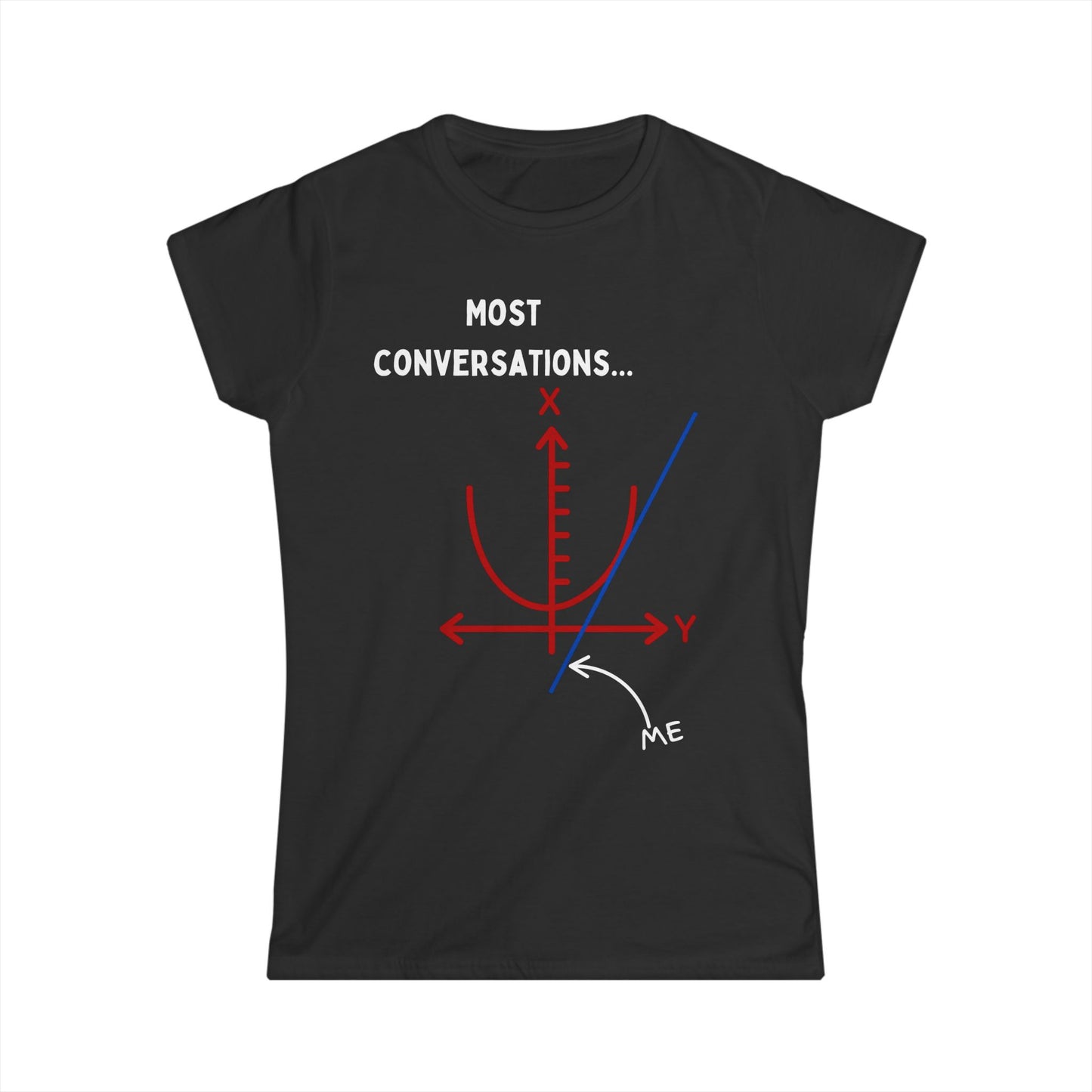 "Off on a Tangent" Maths Joke T-Shirt – Women’s Fitted Design – Clever Calculus-Inspired Style