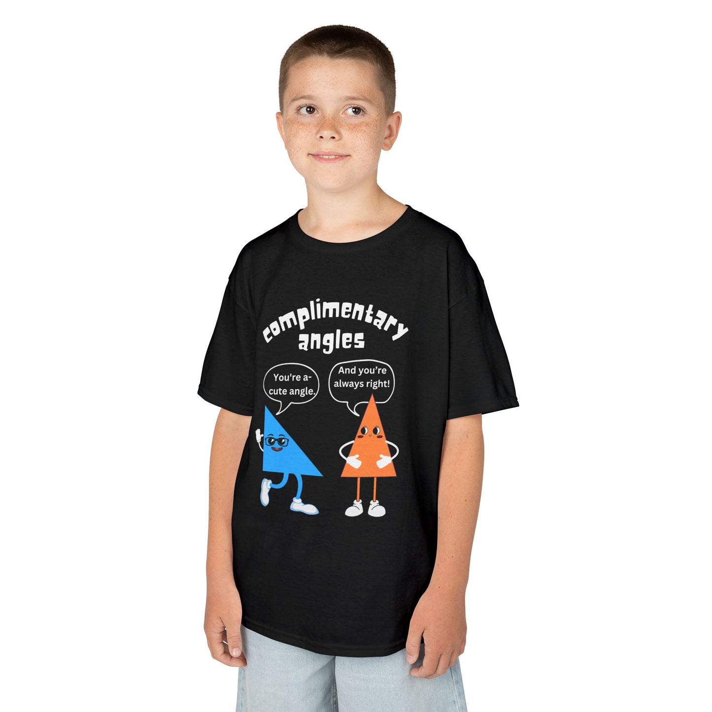 Complimentary Angles Funny Maths Kids' T-Shirt – Clever STEM-Inspired Design