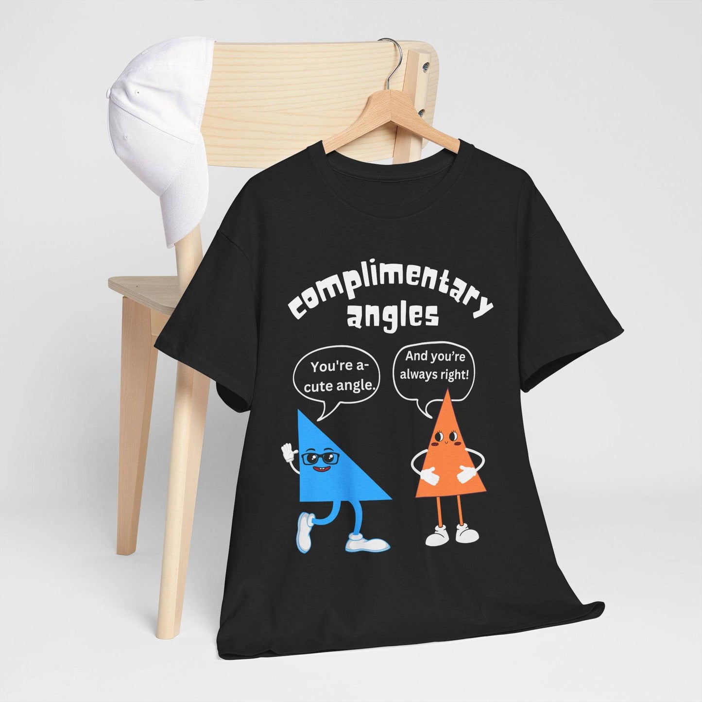 Men's Complimentary Angles Funny Maths T-Shirt – Unisex Fit for Maths Enthusiasts