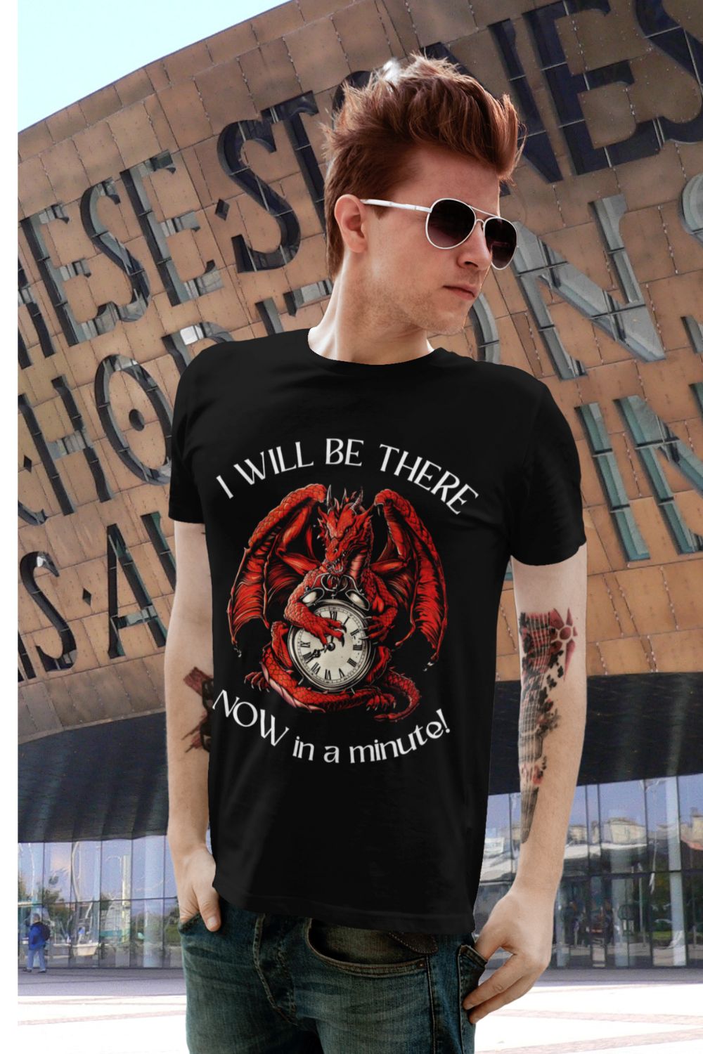 I'll Be There Now in a Minute Men's (Unisex) T-shirt – A Celebration of Welsh Wit