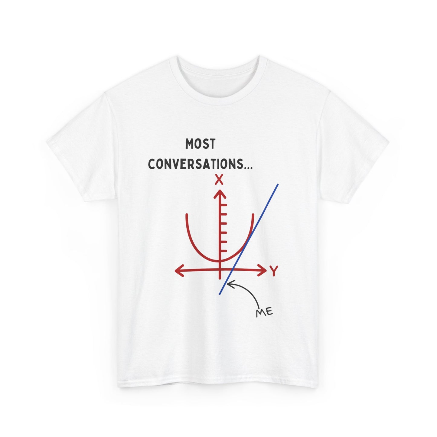 "Going Off on a Tangent" Adult Unisex T-Shirt  Smart Maths Humour for the Sharp-Minded