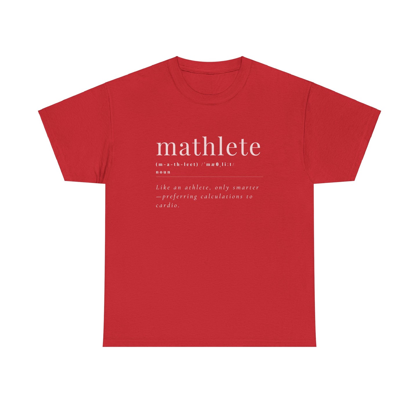 Men's Mathlete Unisex Heavy Cotton T-shirt – Clever Math Humour Design