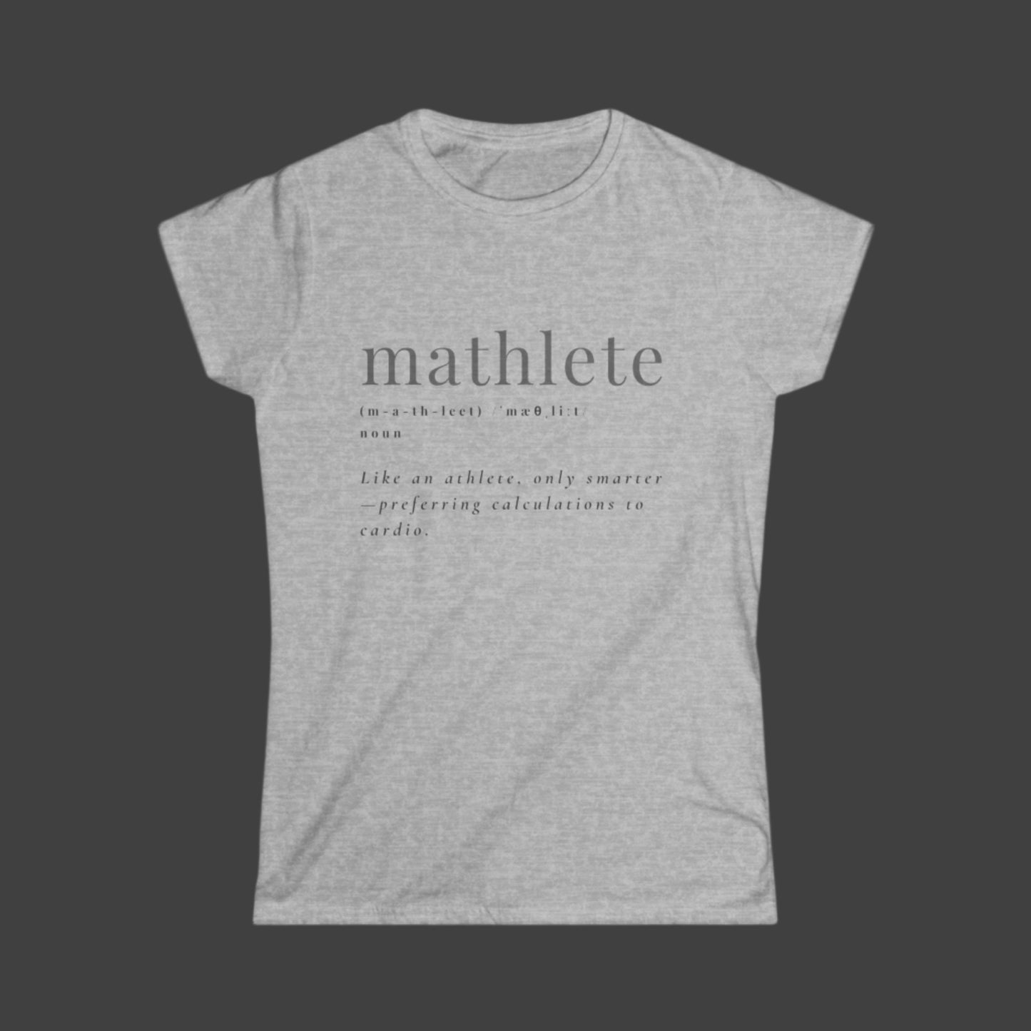 Women's Math-Themed "Mathlete in Style" T-shirt – Clever Math Design