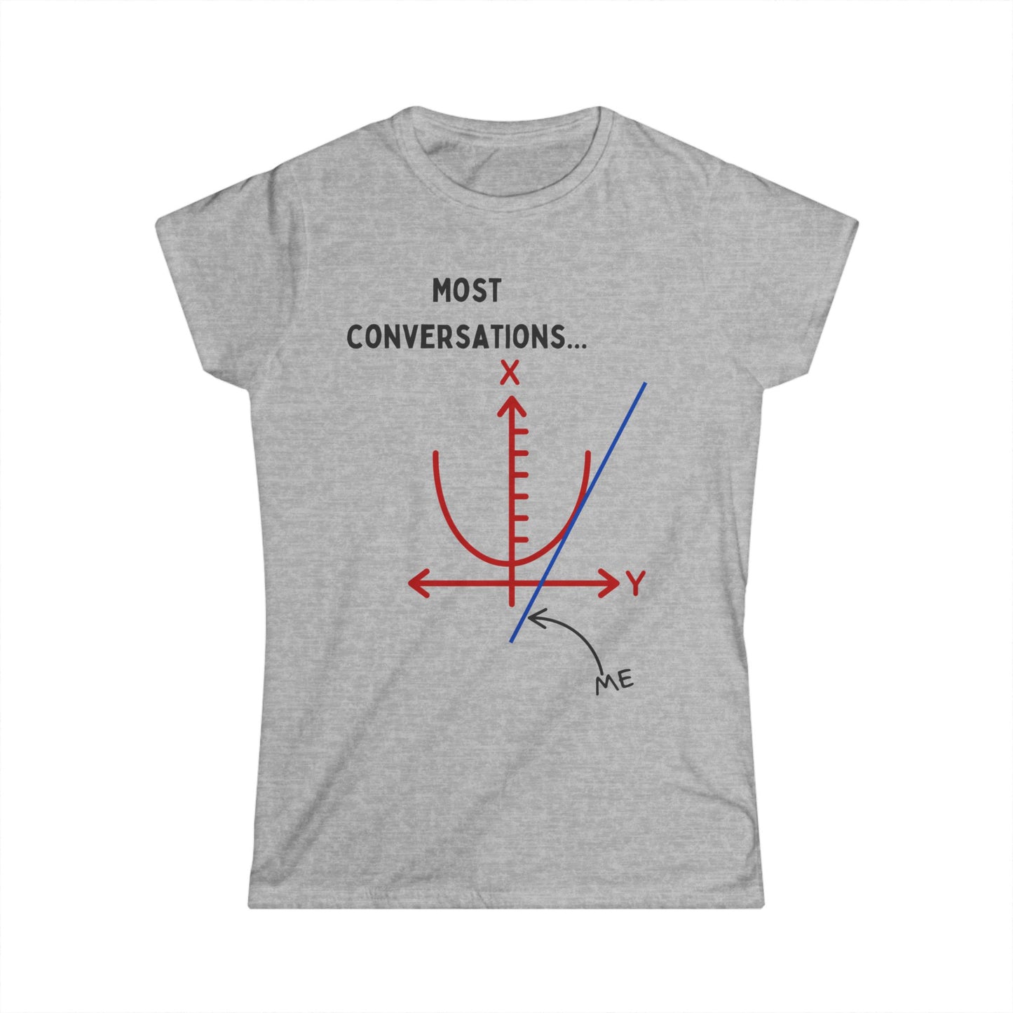 "Off on a Tangent" Maths Joke T-Shirt – Women’s Fitted Design – Clever Calculus-Inspired Style