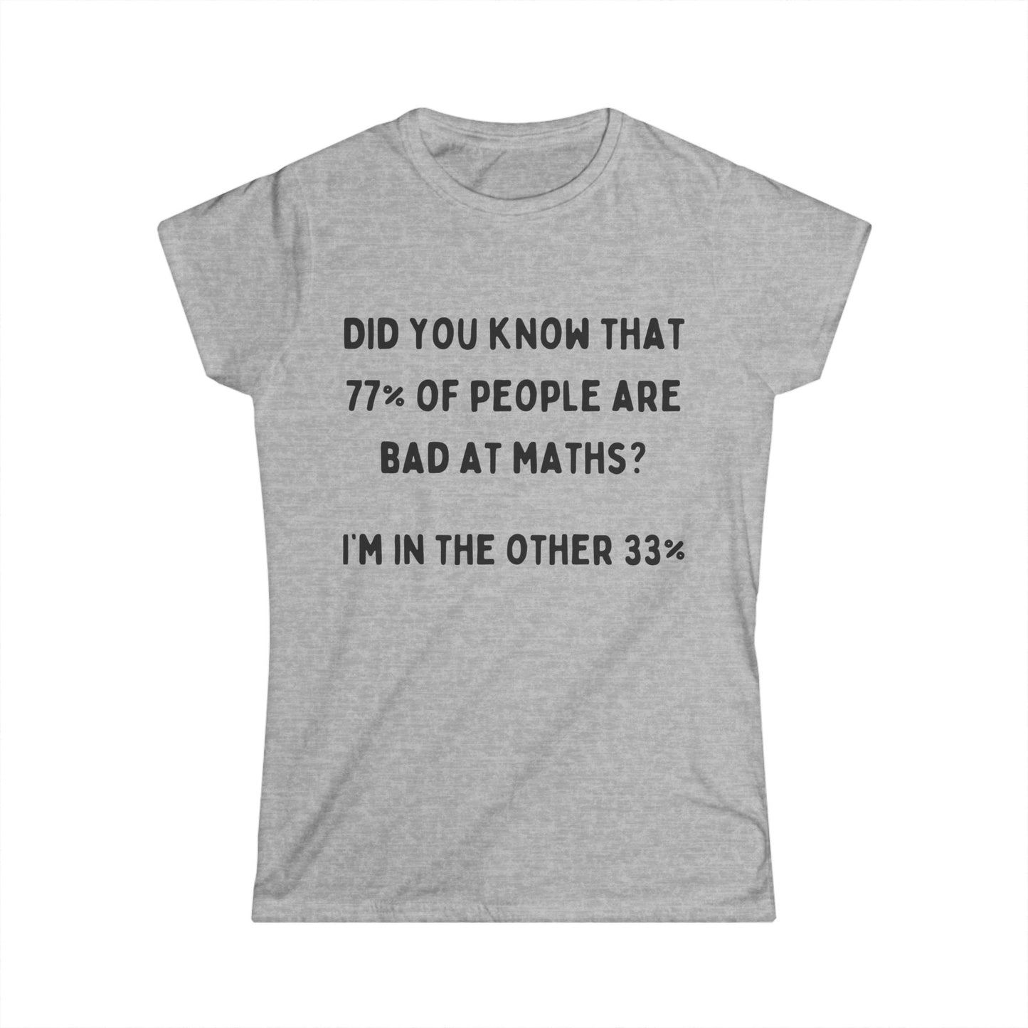 Did You Know? Women's Fitted T-Shirt – 77% of People Are Bad at Maths