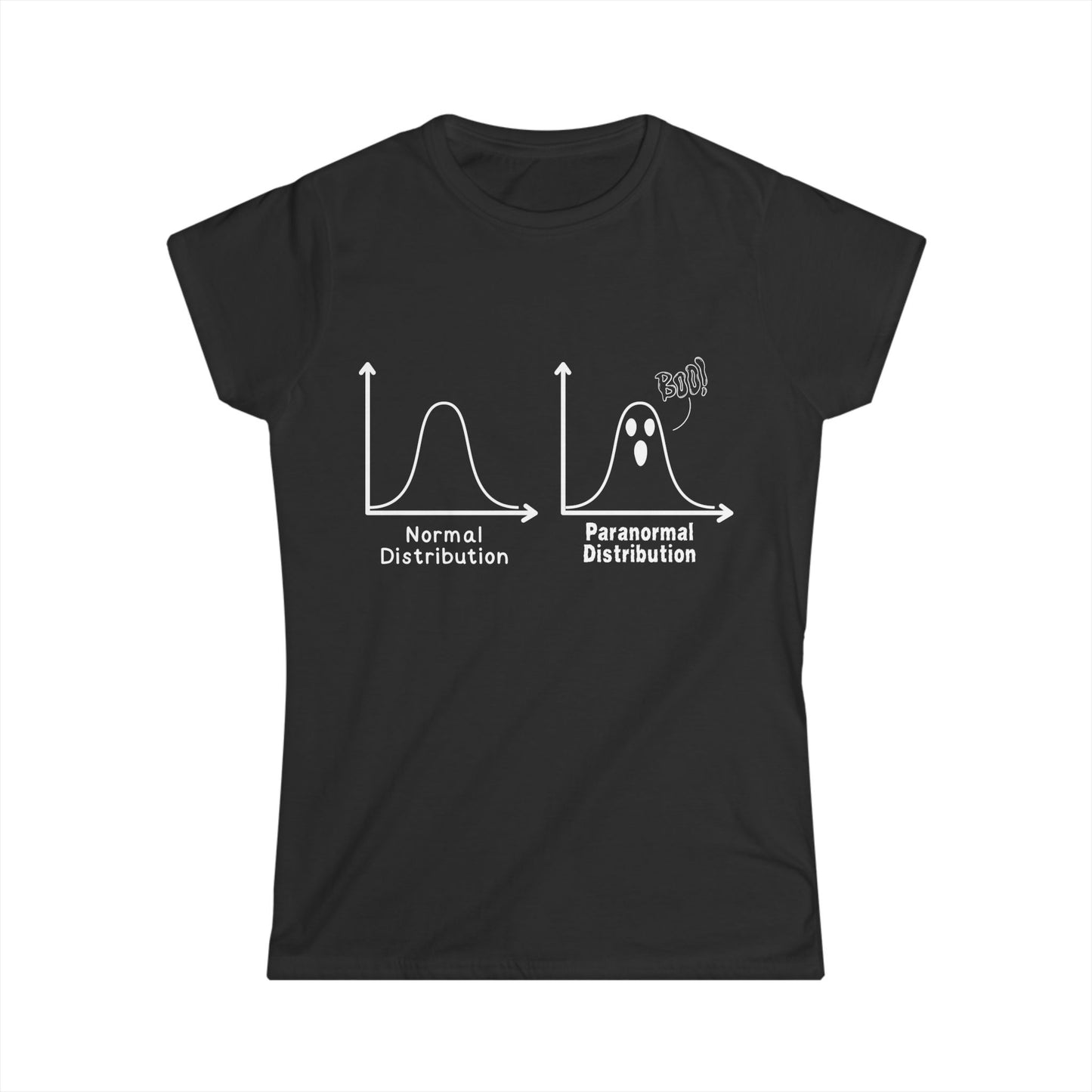 Paranormal Distribution T-Shirt – Women's Fit – Perfect for Math Lovers and Halloween Fans