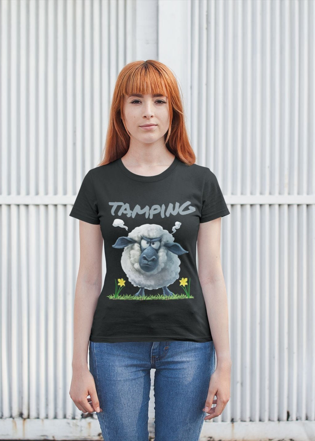 Tamping Welsh Sheep Women's T-Shirt – Celebrate Welsh Humour