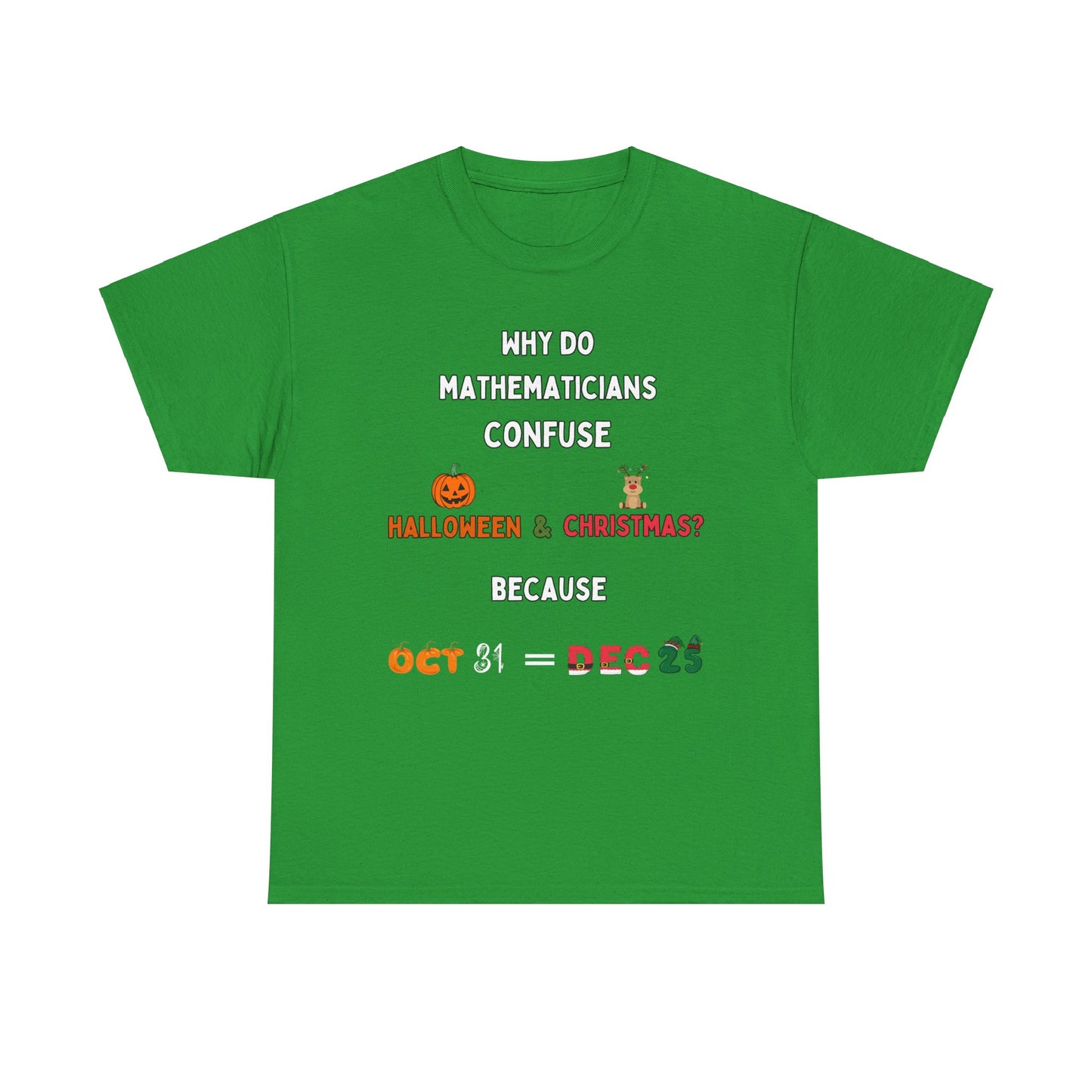 Confused Math Genius T-Shirt – Men’s/Unisex Fit – Perfect for Halloween, Christmas, and Casual Wear