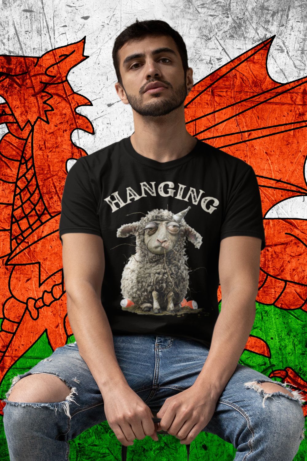 Welsh Hangover: Ewe-nique Design Men's T-shirt