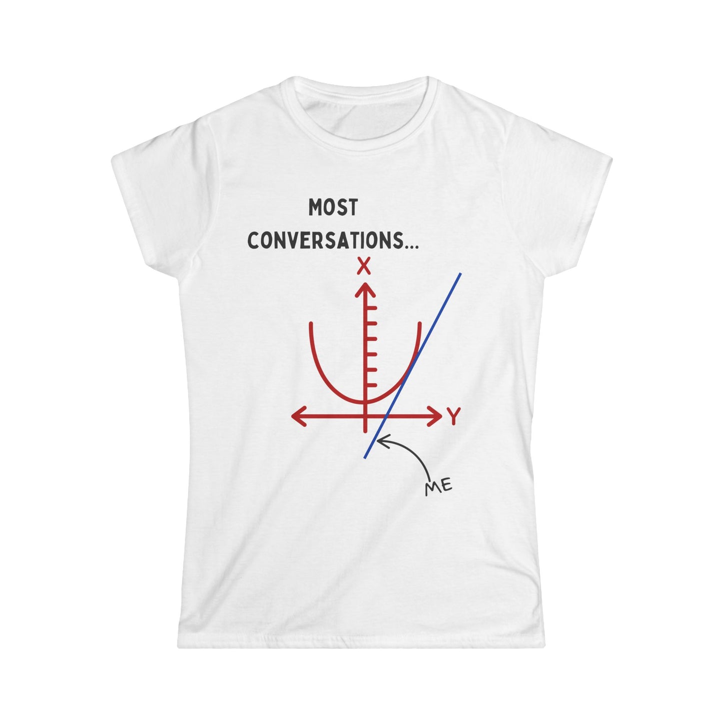 "Off on a Tangent" Maths Joke T-Shirt – Women’s Fitted Design – Clever Calculus-Inspired Style