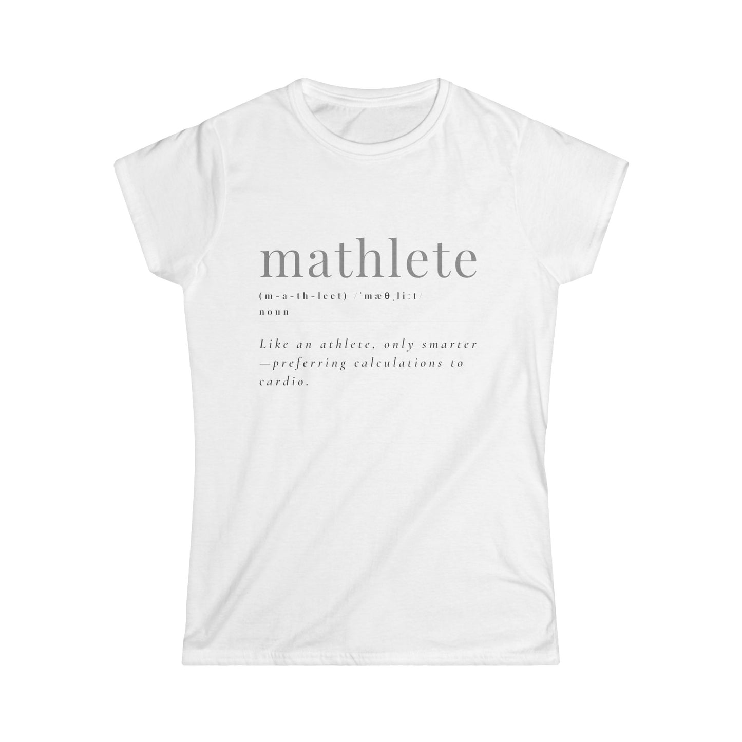 Women's Math-Themed "Mathlete in Style" T-shirt – Clever Math Design