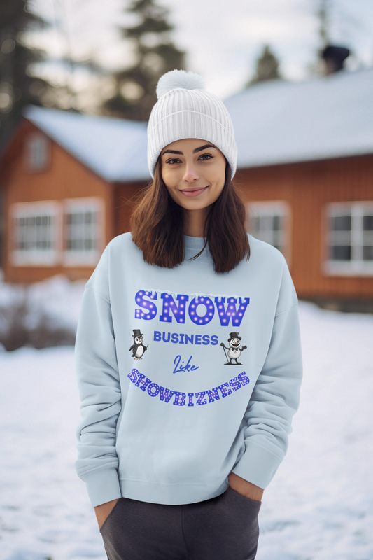 Celebrate Christmas in Style with Our Snow-Bizness Sweatshirt