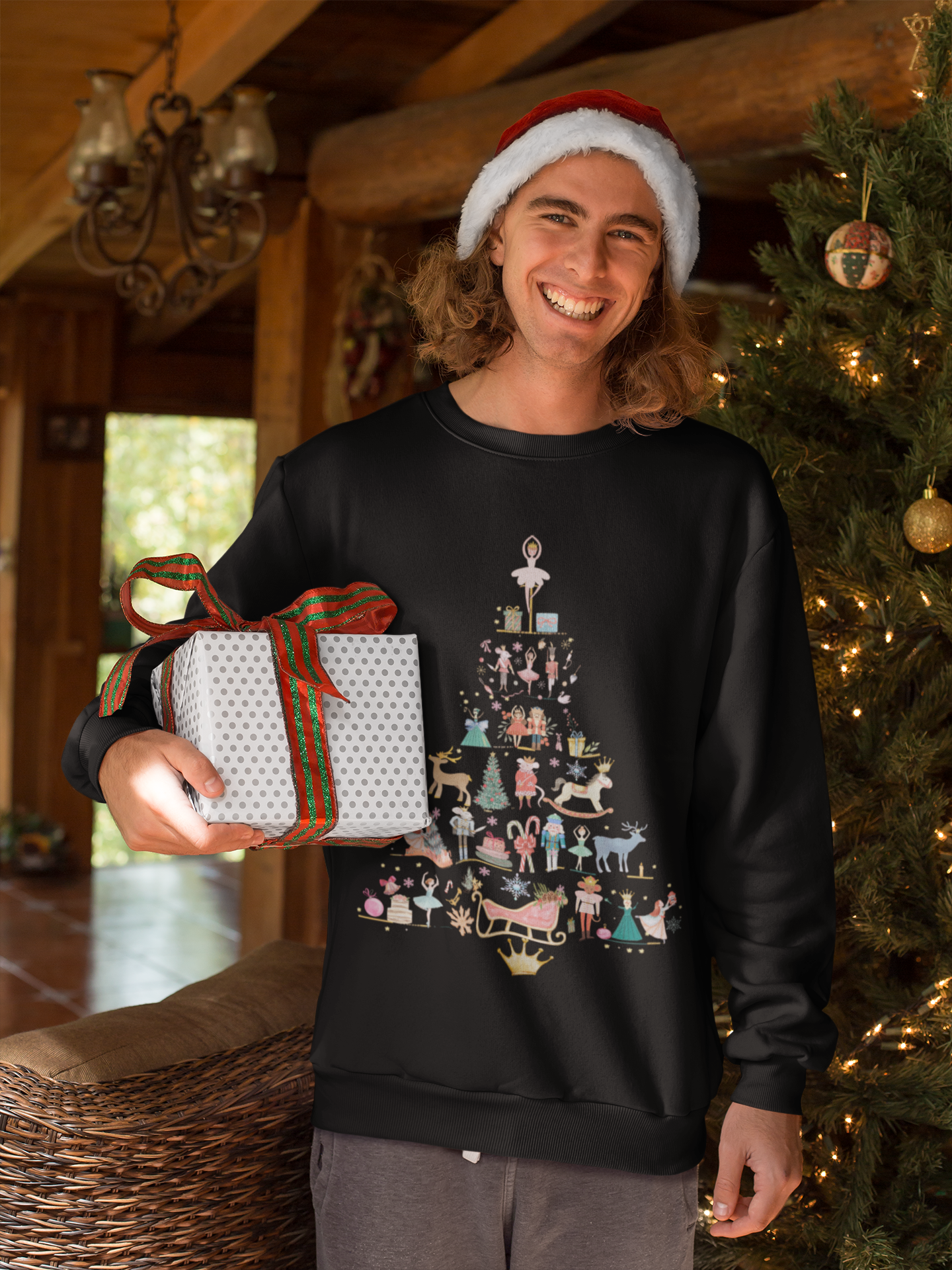 Nutcracker Tree Christmas Sweatshirt – Festive Magic for Theatre Lovers