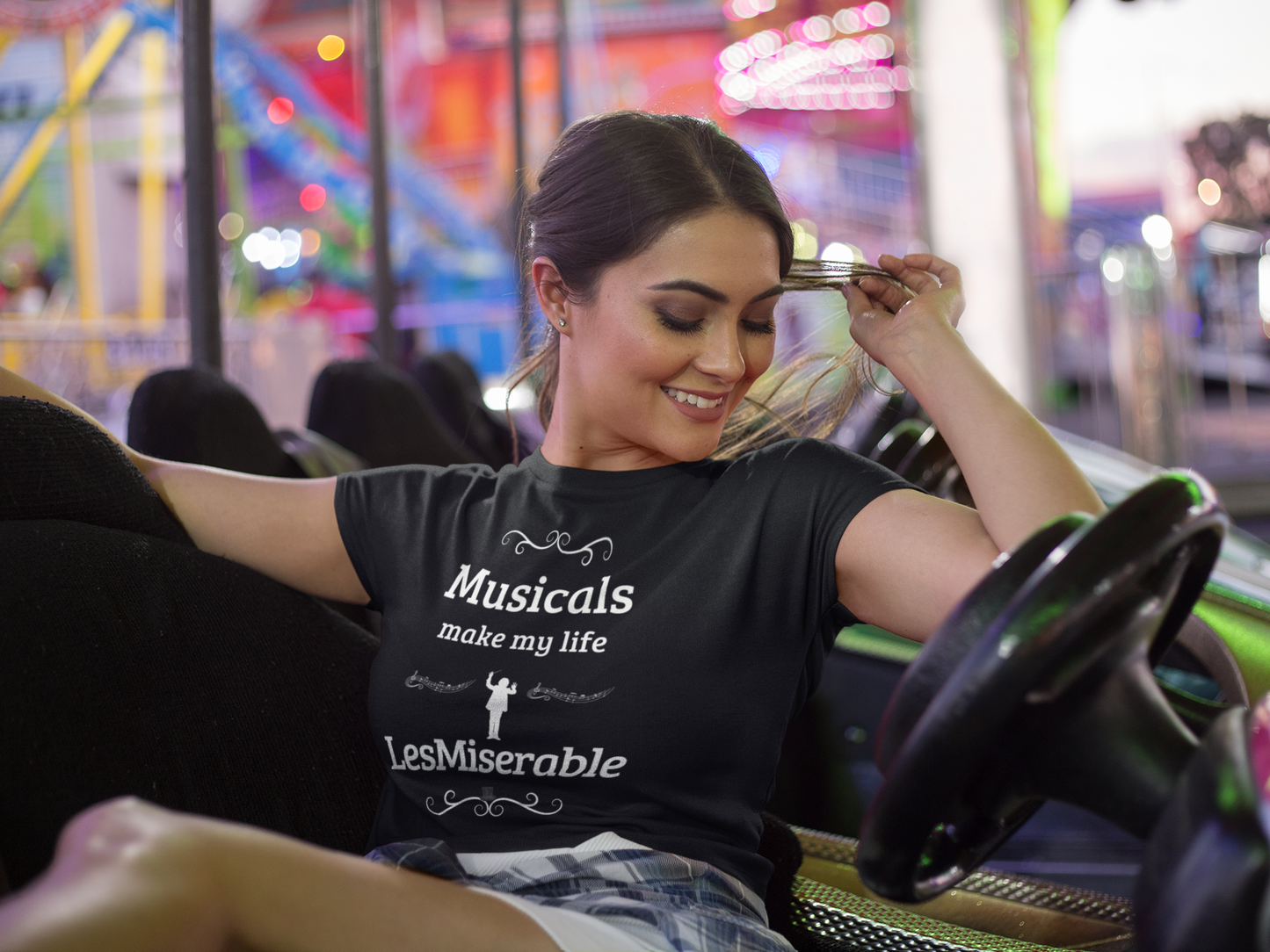 Women's Cropped Tee - "Musicals Make My Life LesMiserable" (Black)