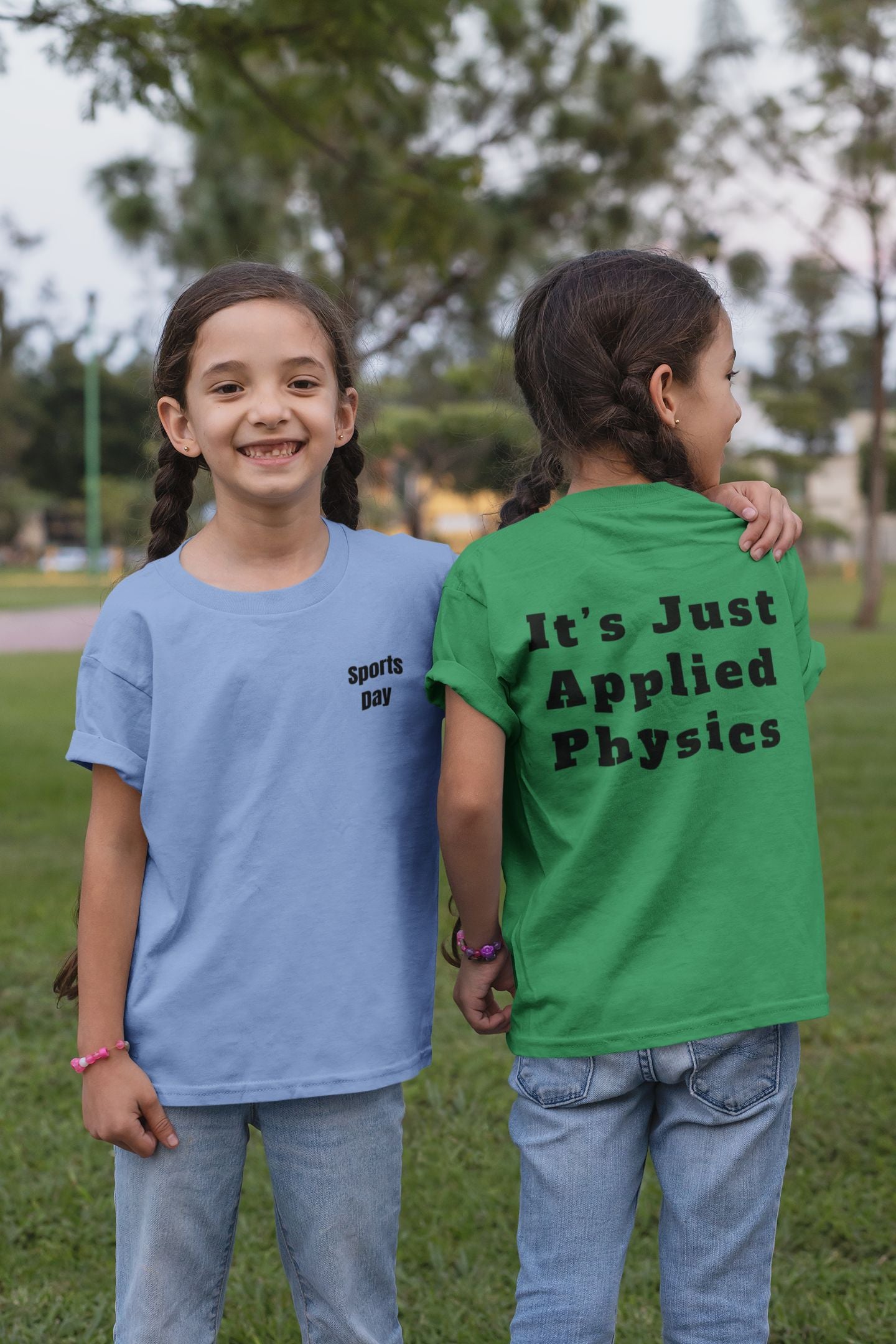 "Sports Day? It's Just Applied Physics!" STEM Kids' T-Shirt