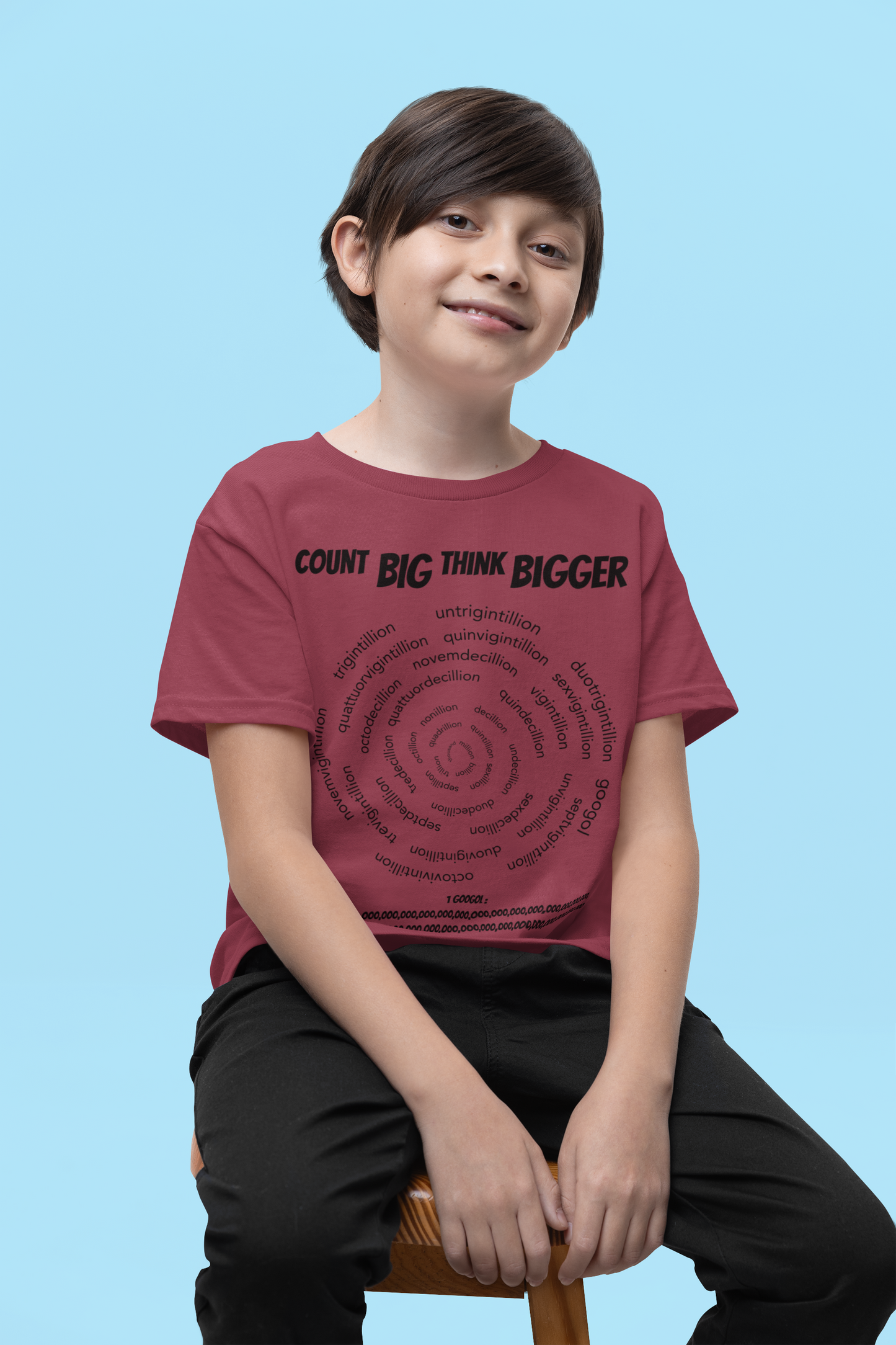 Count Big, Think Bigger: STEM BIG numbers T-Shirt for Aspiring Mathematicians.