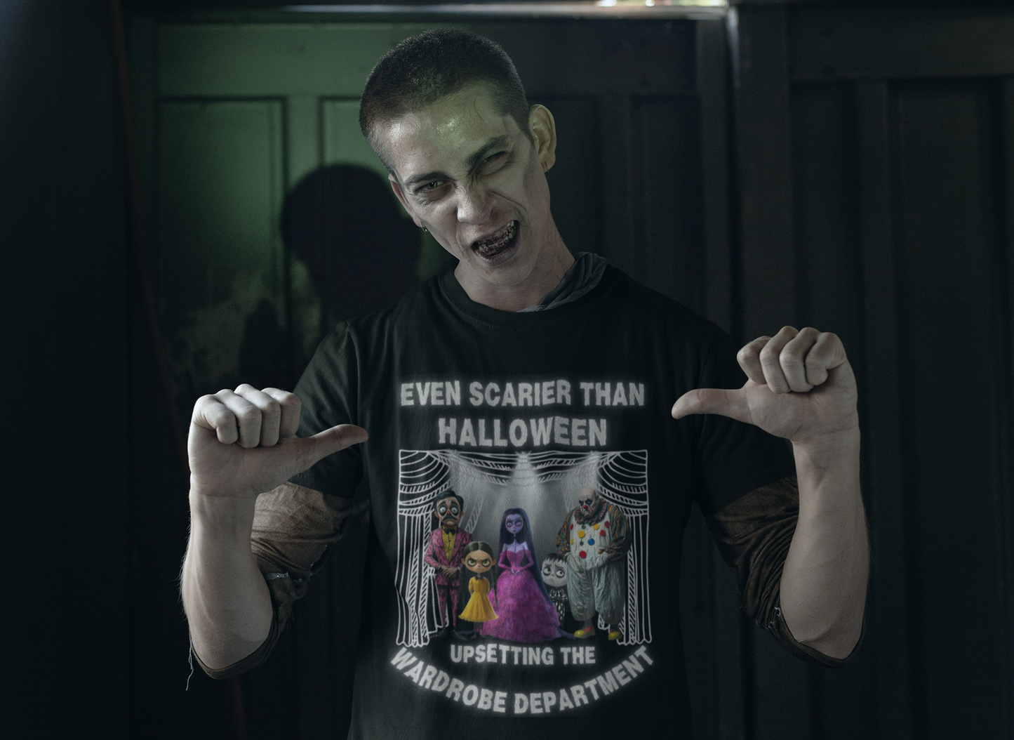 Theatre Costume Chaos T-Shirt: Even Scarier Than Halloween