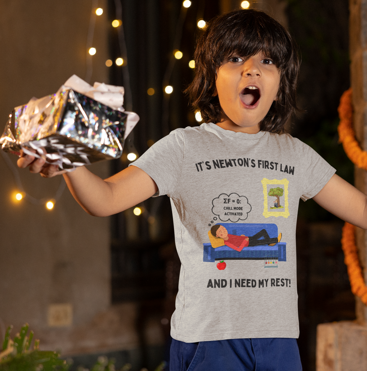 Newton's "Chill Mode Activated" Kids' T-Shirt: A Cool, Comfy, and Educational STEM Choice