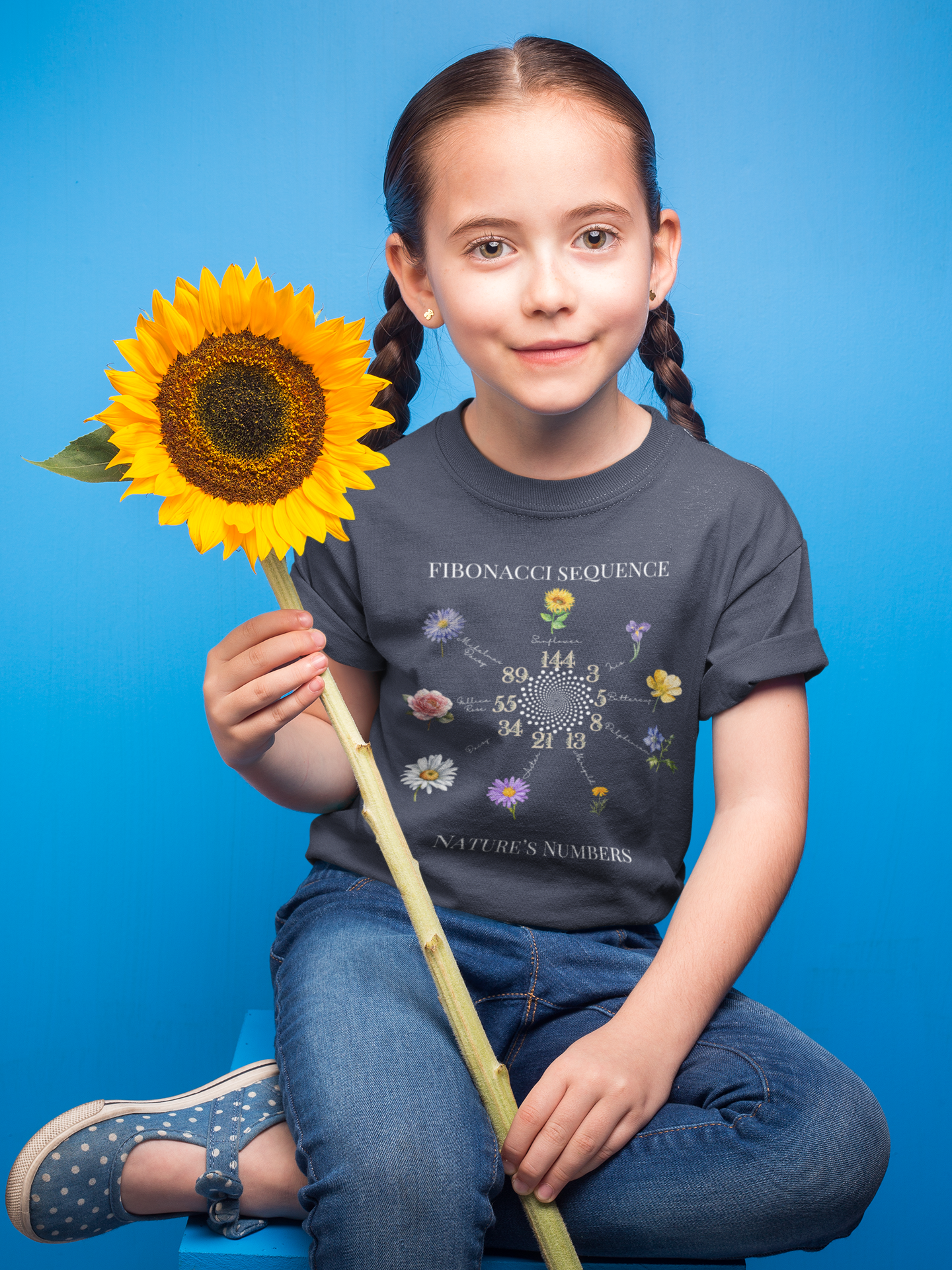 STEM-Inspired Fibonacci Sequence T-Shirt for Kids