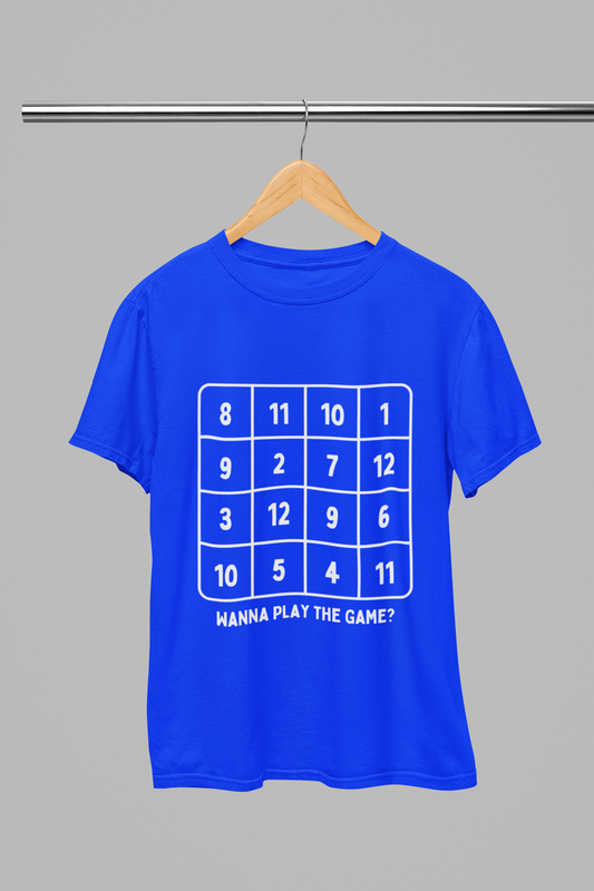 Kid's Math Geek T-shirt: 'Wanna Play the Game?' Magic Square Fun! Style meets STEM!