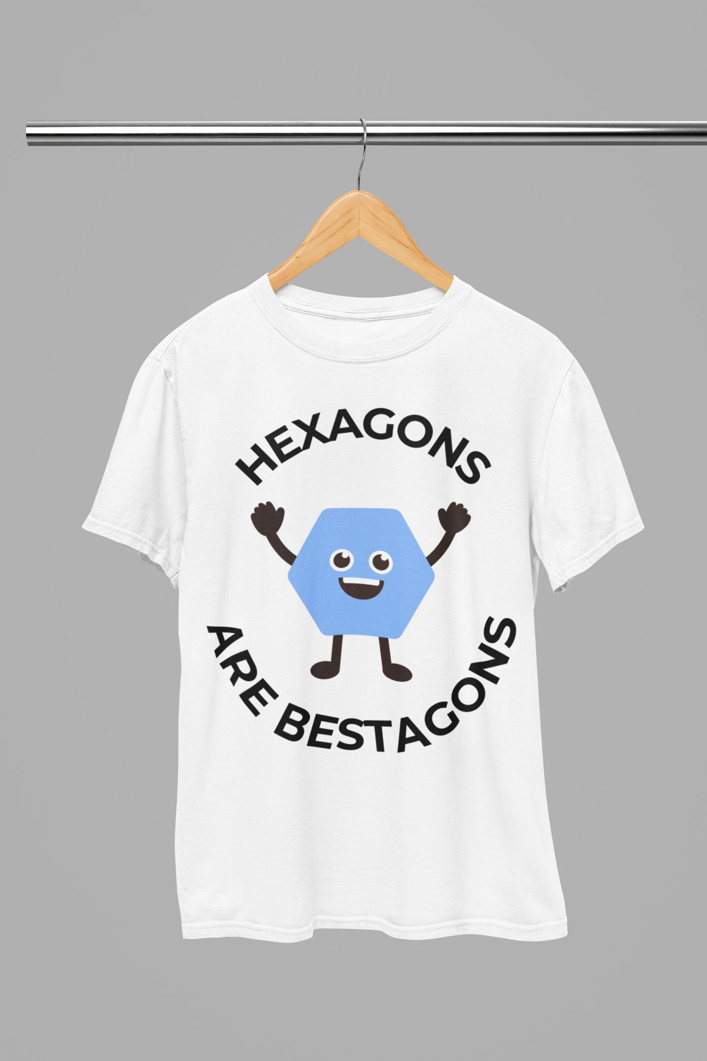 Hexagons Are Bestagons - Kids Fun STEM T-Shirt