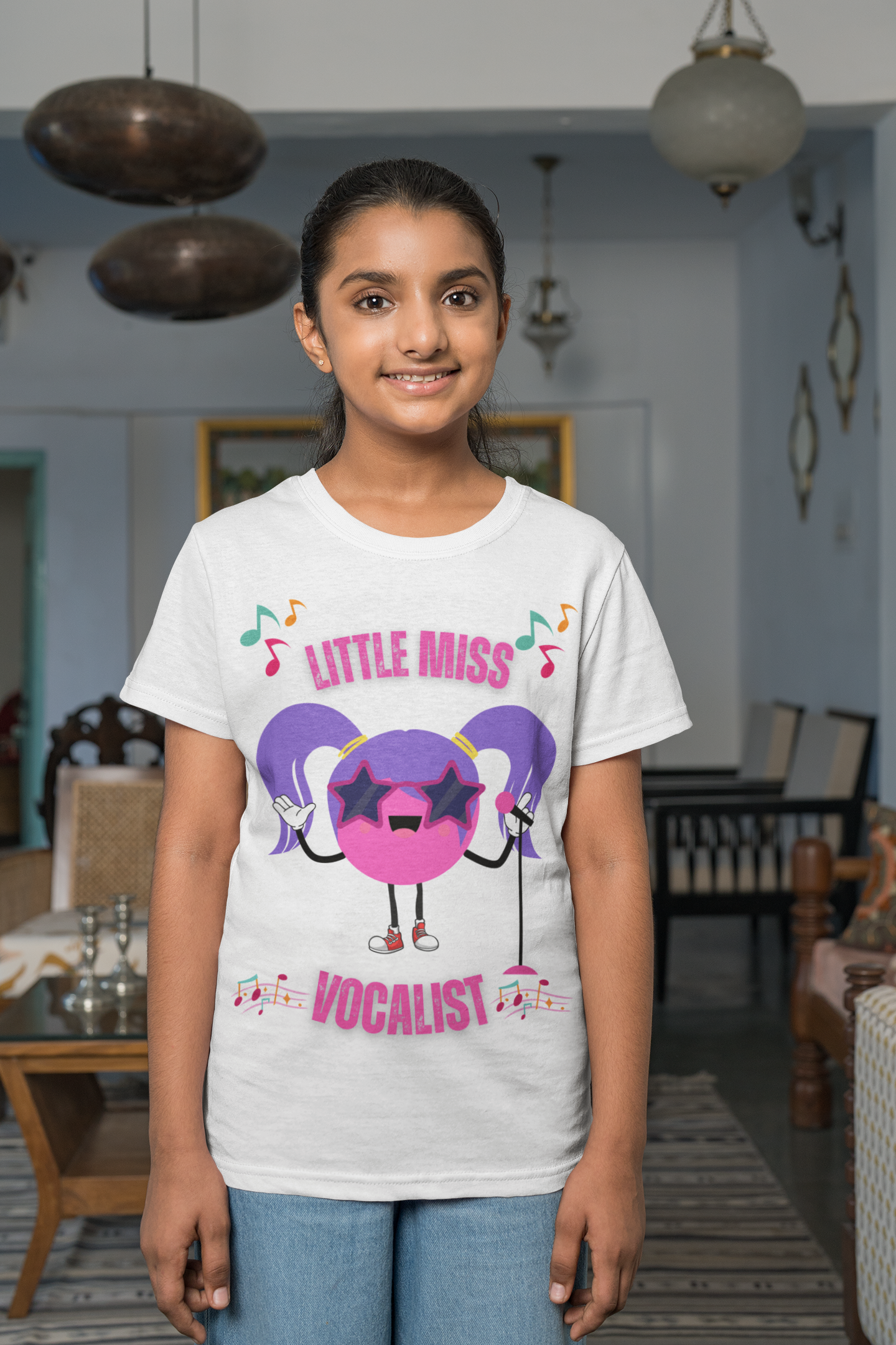 Little Miss Vocalist. Kids singer T-shirt.