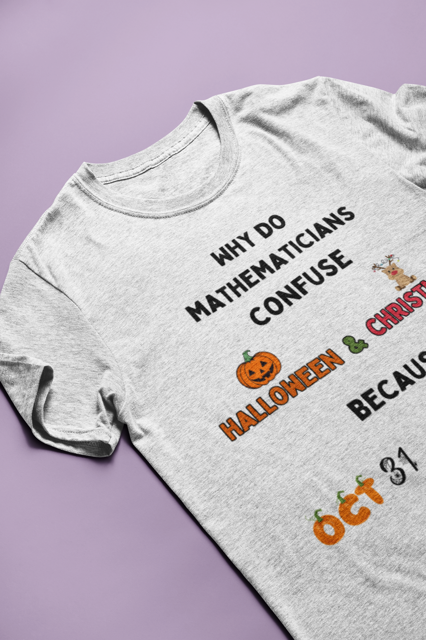 Confused Math Genius T-Shirt – Perfect for Halloween, Christmas, and Everyday Casual Wear