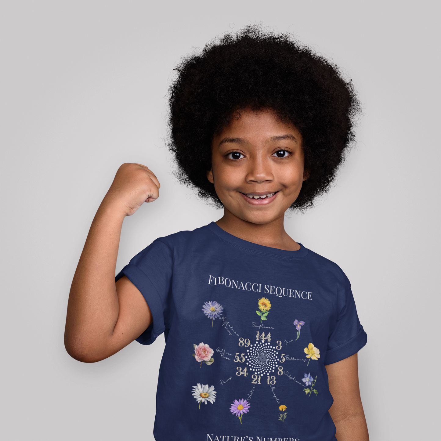 STEM-Inspired Fibonacci Sequence T-Shirt for Kids