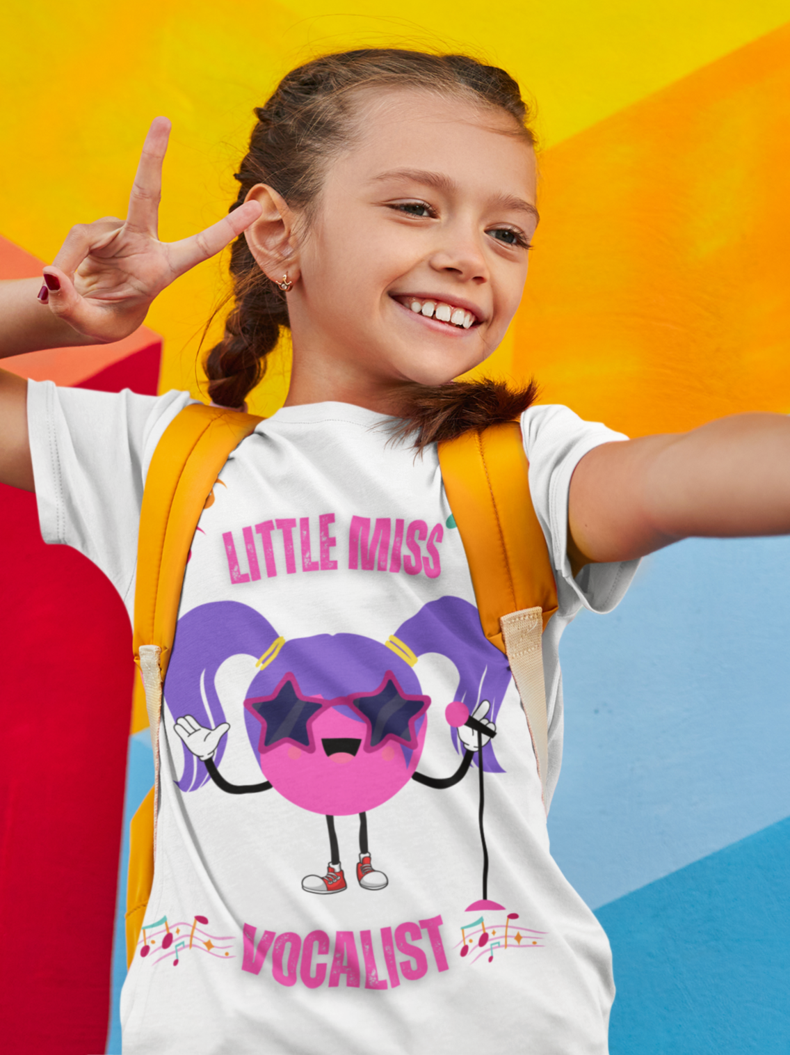 Little Miss Vocalist. Kids singer T-shirt.