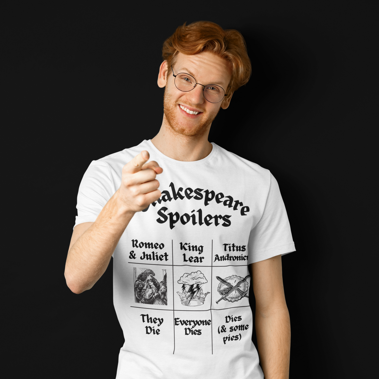 "Shakespeare Spoilers" Humorous Unisex T-Shirt