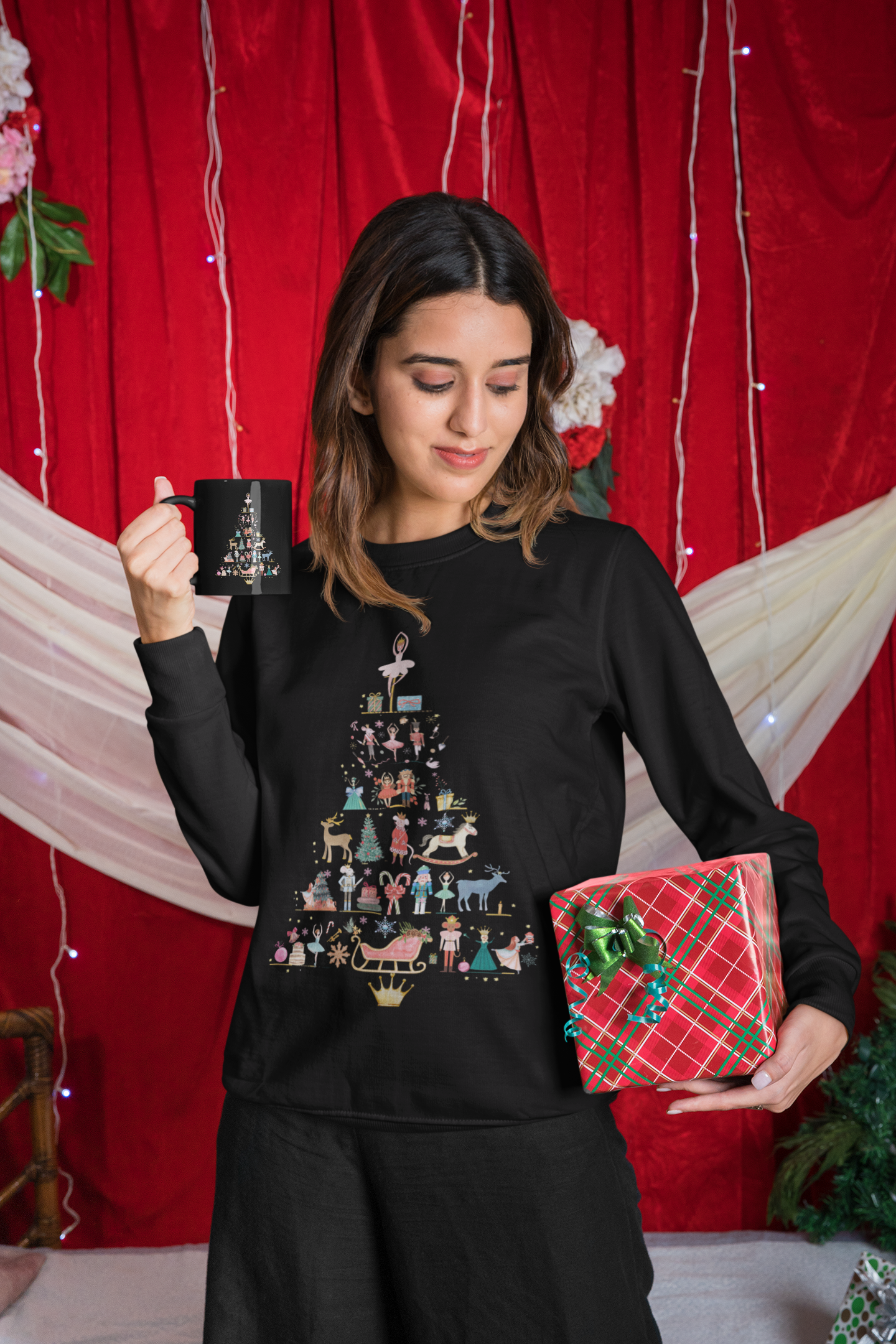 Nutcracker Tree Christmas Sweatshirt – Festive Magic for Theatre Lovers