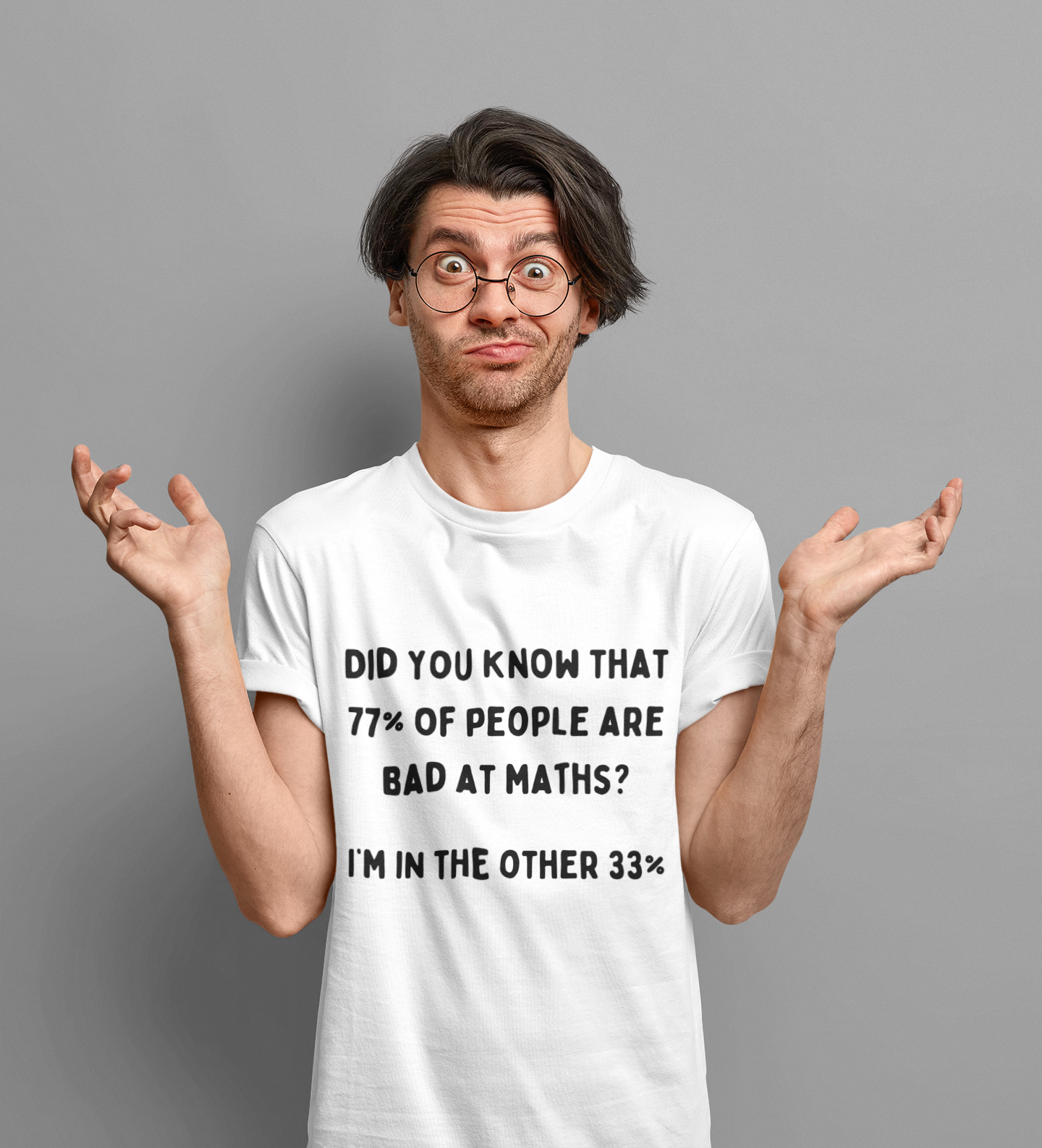 Maths Mishap: The 77% vs 33% T-Shirt: Unisex