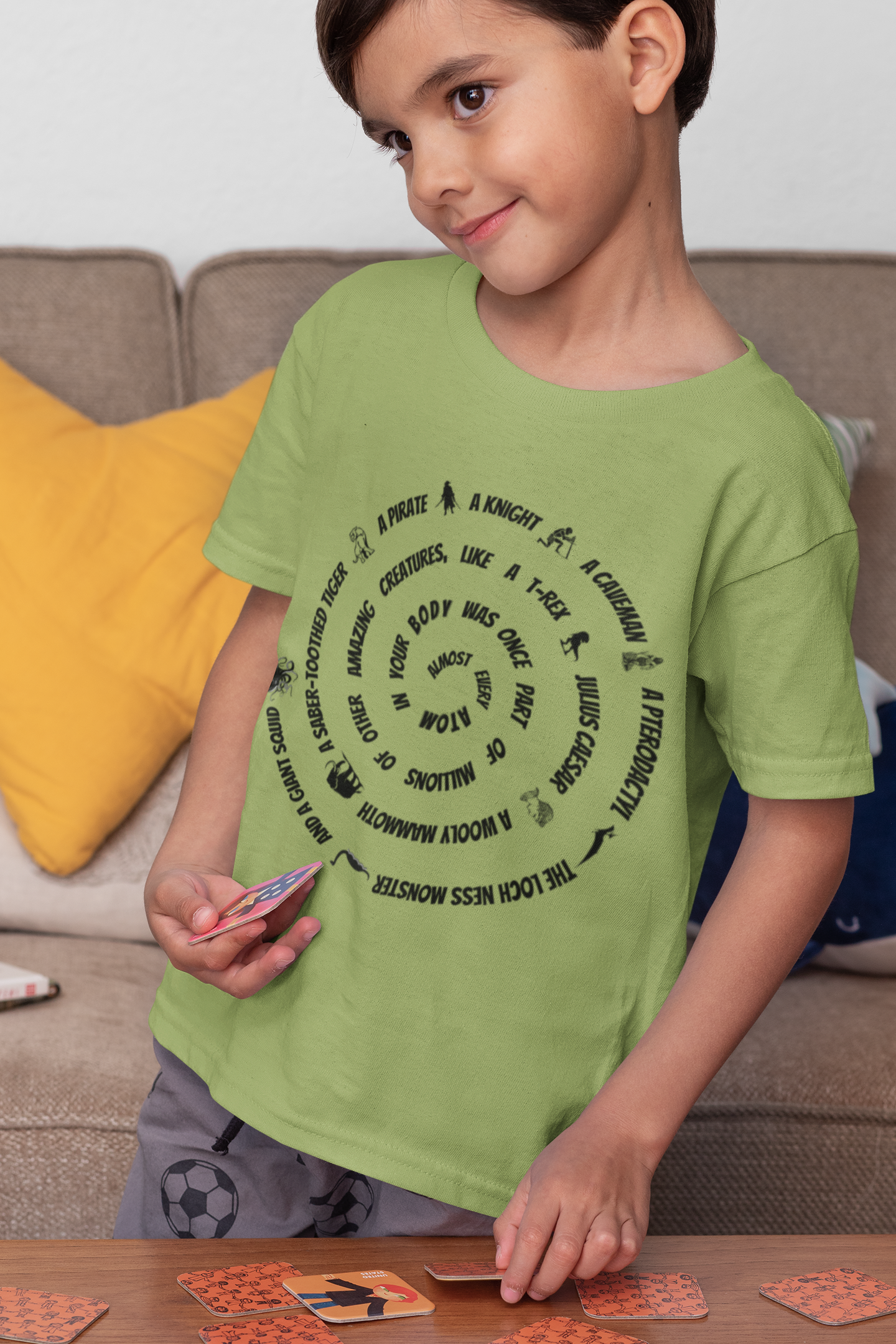 Kids' STEM T-Shirt: Exploring Atoms – Be Amazed by Dinosaurs and More