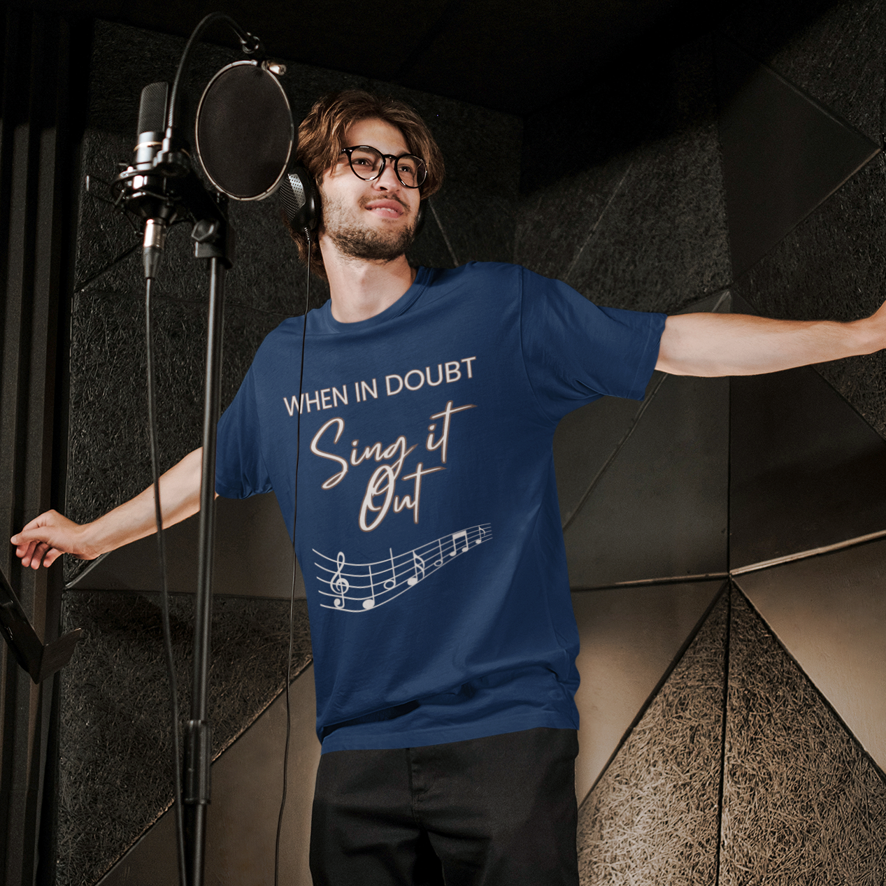 "When In Doubt - Sing It Out" - T-Shirt For Those Who Find Answers in Song and Music