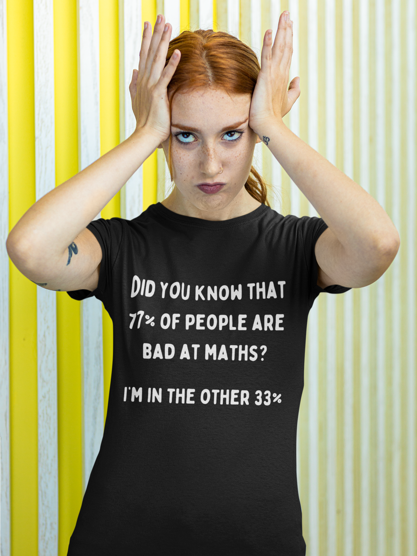 Maths Mishap: The 77% vs 33% T-Shirt: Unisex