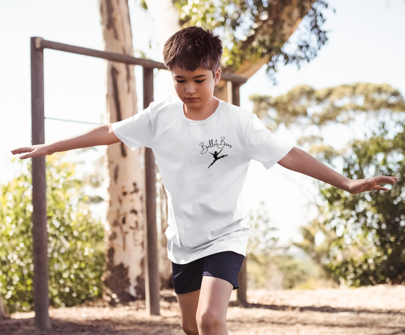 Ballet Bros: Celebrating Boys Who Dance - Unique T-shirt for Young Male Dancers.