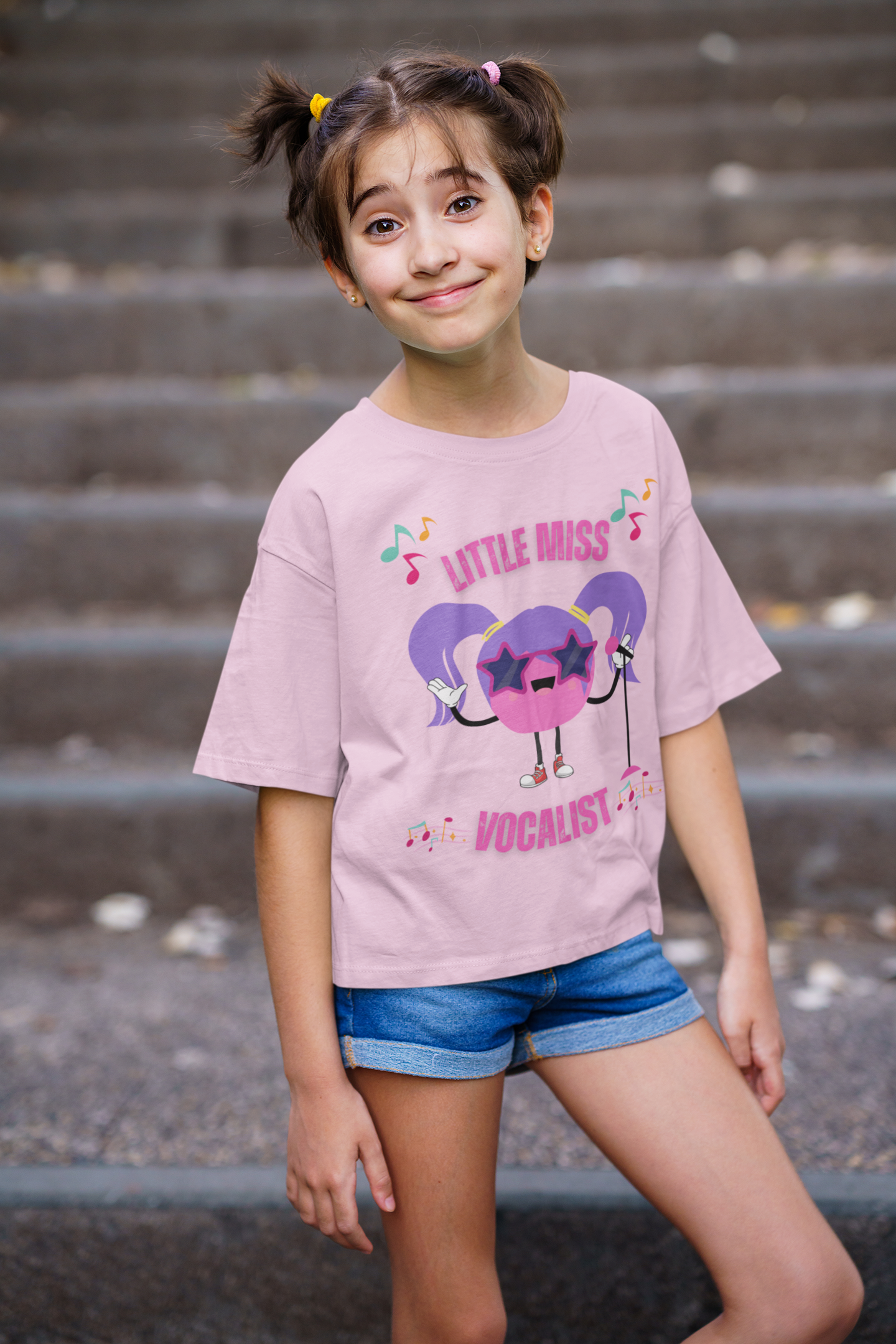 Little Miss Vocalist. Kids singer T-shirt.