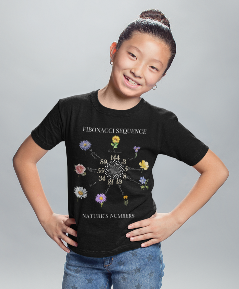 STEM-Inspired Fibonacci Sequence T-Shirt for Kids