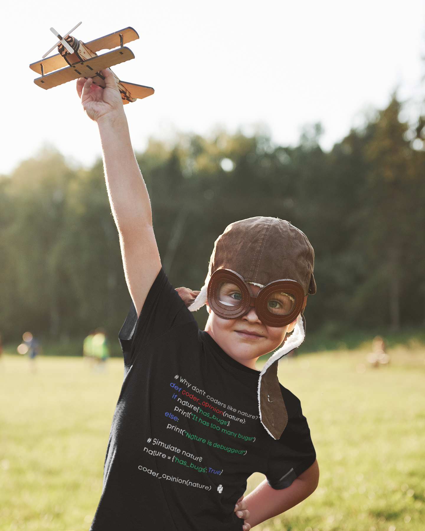 "Why don't coders like nature? // It has too many bugs!" - STEM T-shirt for Coders