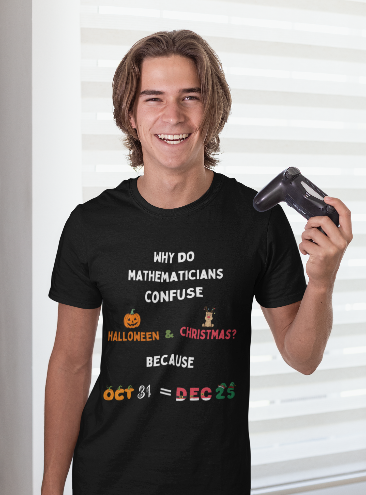 Confused Math Genius T-Shirt – Perfect for Halloween, Christmas, and Everyday Casual Wear